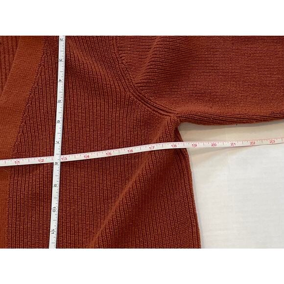 Old Navy Cotton Blend Long Line Open Front Cardigan, Chipotle, Brown, Size S - Picture 9 of 10